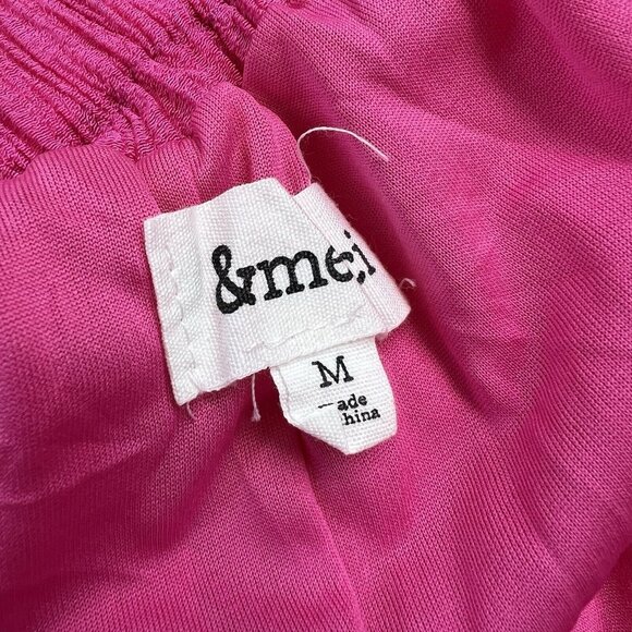 &Merci Hot Barbie Pink Maxi Dress Spaghetti Straps Party As M - Picture 5 of 5